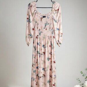 Scoop Floral Smocked Maxi Dress
